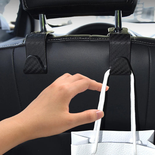 Ganchos Premium para Reposacabezas - Adiós al Desorden en Tu Coche